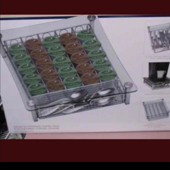 Brand New Coffee Pod & Flatware Caddy Stand - Picture 2 of 4